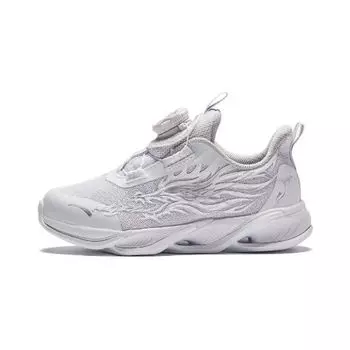 Anta Childrens Round Head Knob Physical Fitness Test Shock Absorption Wear Resistant Low Top Running Shoes Kids sneaker White 332419912S-9 29