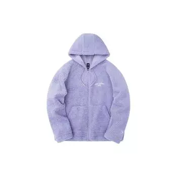 Anta Чистый цвет логотип бренда молния капюшон куртка женская куртки свежий-фиолетовый 162248726-5 XXL