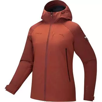 Anta City Outdoor Series Color Block Zipper Hooded Comfortable Versatile Water-Resistant Jacket Women Jacket Maple-Orange Rust-Red 162447607-4 S