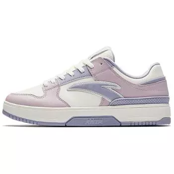 Anta Classic Comfortable Fashion Non-Slip Wear-Resistant Low-Top Skate Shoes Women sneaker White Purple Pink 122518010-4 35.5
