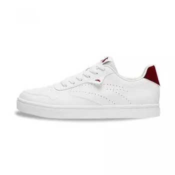 Anta Classic Fashion Simple Non-Slip Wear-Resistant Lightweight Low-Top Skate Shoes Men sneaker White Red 112418015S-2 43
