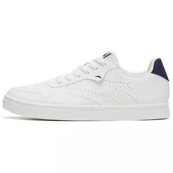 Anta Classic Versatile Slip-Resistant Durable Lightweight Low-Top Skate Shoes Women sneaker White Blue 122418015S-4 35.5