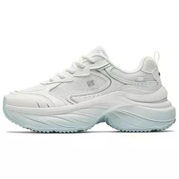 Anta Cloud Rise Comfortable Retro Breathable Increased Height Low-Top Dad Shoes Women sneaker Paper-White Silver 122538882-3 38.5