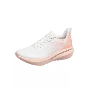 Anta Cloud Tracking Comfortable Fashion Shock Absorbing Durable Low Top Training Running Shoes Women sneaker Paper-White Peach-Orange 122515522-2 35.5