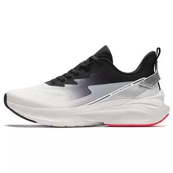 Anta Кроссовки для бега Cloud Tracking Round Toe Lace-Up, универсальные, амортизирующие, износостойкие, с низким верхом, мужские, черные, серебристые, 112415522-1 45