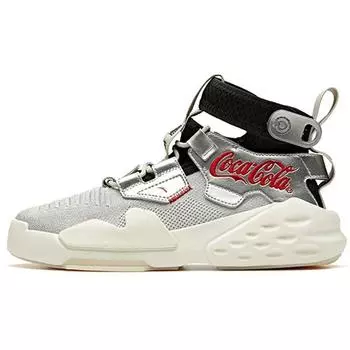 Anta Coca-Cola Zero Collaboration нескользящие легкие высокие повседневные туфли мужские кроссовки серебристо-черные 11948099S-1 40.5
