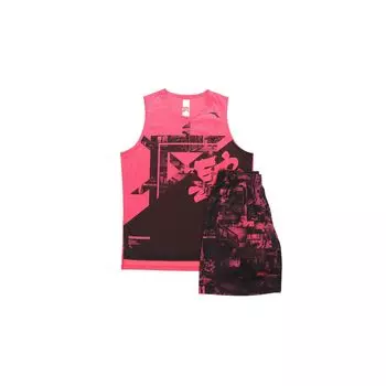 Anta Color Block дышащая баскетбольная майка и шорты спортивный комплект мужской спортивный комплект красный 152031203-2 M