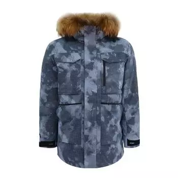Anta Color Block Hooded Zipper Breathable Comfortable Down Jacket Men Outerwear Snow-White Printed 152417910-4 L