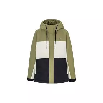 Anta Color Block Пуховик на молнии с капюшоном Мужская верхняя одежда Уникальный зеленый 152318905-3 XL