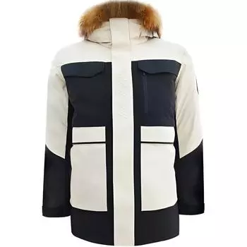 Anta Color Block с капюшоном на молнии, дышащая, удобная, мужская верхняя одежда, цвет травянисто-зеленый, зимне-серый 152417910-2 M