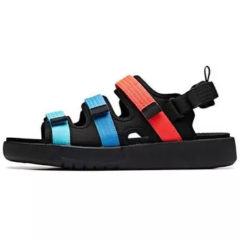 Anta Color Block Velcro Casual Beach Sandals Men Sandals Black Red Blue 91926971-4 40.5