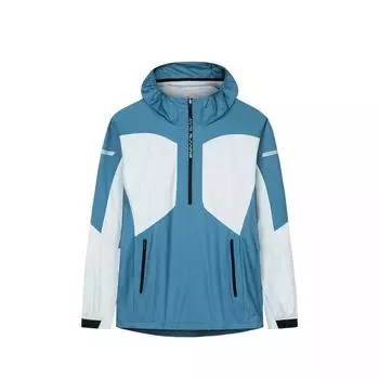 Anta Color Block Zipper Hooded Comfortable Breathable Versatile Casual Jacket Men Jackets Morning-Light-Blue Salt-Crystal-Gray 152425608-3 M