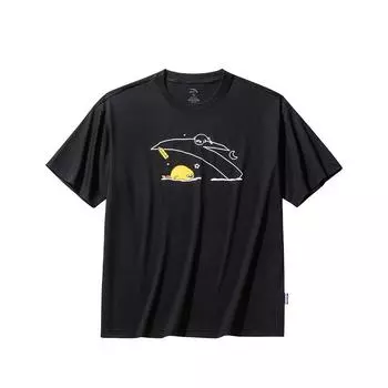 Anta Comfortable Breathable Basic Round Neck Logo T-Shirt Men Tops Black 972528119-4 S