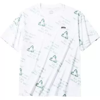 Anta Comfortable Breathable Loose Fit Short Sleeve T-Shirt With All Over Print Unisex Tops Snow-White 172438131-1 S