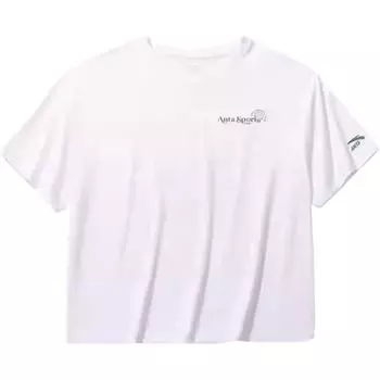Anta Comfortable Breathable Loose Short Sleeve T-Shirt Women Tops Snow-White 162528105-1 S
