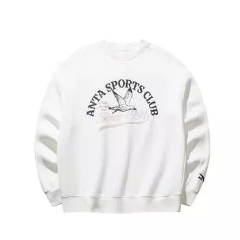 Anta Comfortable Breathable Loose Sweatshirt Women tops Warm-Jade-White 162518703S-1 L