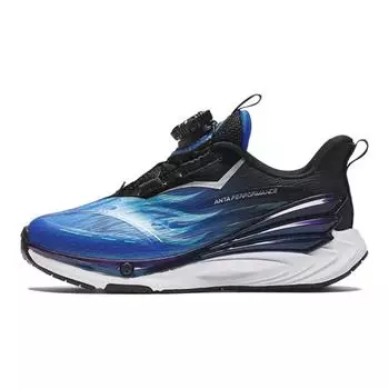 Anta Comfortable Breathable Shock Absorbing Durable Low Top Running Shoes Kids Sneakers Blue Black 312439961-2 29