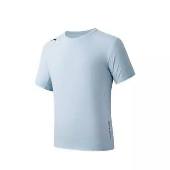 Anta Comfortable Breathable Simple Casual Versatile Short Sleeve T-Shirt Men Tops Wing-Blue 952527114-8 S