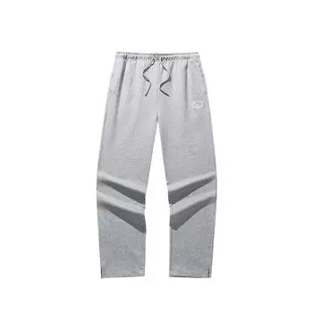 Anta Comfortable Breathable Straight Leg Sports Pants Men bottoms Gray Gray-Pattern 152518304-1 L