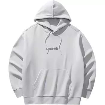 Anta Comfortable Breathable Versatile Loose Hoodie Men Tops Saint-Heart-Gray 152448719S-5 S