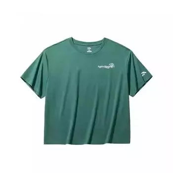 Anta Comfortable Breathable Versatile Loose Short Sleeve T-Shirt Women Tops Chili-Green 162528105-3 XS