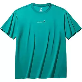 Anta Comfortable Breathable Versatile Loose Short Sleeve T-Shirt Men Tops Shentuo-Green 152528102-2 XL
