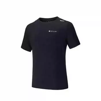 Anta Comfortable Breathable Versatile Short Sleeve T-Shirt Men Tops Basic-Black 952527136-4 S