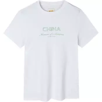 Anta Comfortable Breathable Versatile Short Sleeve T-Shirt Women Tops Snow-White 162437107-1 S