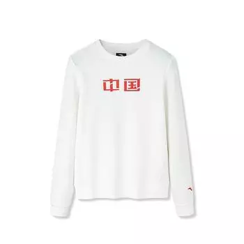Anta Comfortable Casual Round Neck Long Sleeve Sweatshirt Women sweatshirt Paper-White 162247713S-2 XL