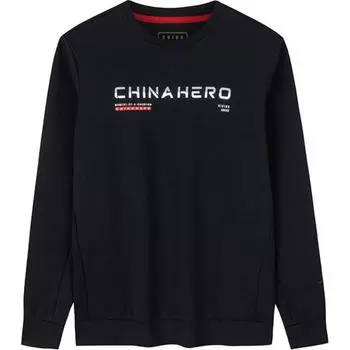 Anta Comfortable Casual Round Neck Pullover Letter Print Simple Sweatshirt Men sweatshirt Basic-Black 152437719-3 M