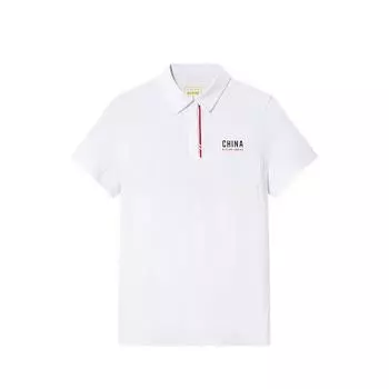 Anta Comfortable Casual Simple Breathable Letter Print Short Sleeve Polo Shirt Women tops Snow-White 162527131-1 XL