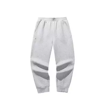 Anta Comfortable Casual Simple Cuffed Loose Knit Sports Pants Men bottoms Gray Heather-Gray 152518308-3 M