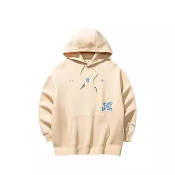 Anta Comfortable Casual Simple Hooded Loose Sweatshirt Unisex Sweatshirt Chestnut Khaki 172511707-1 XL