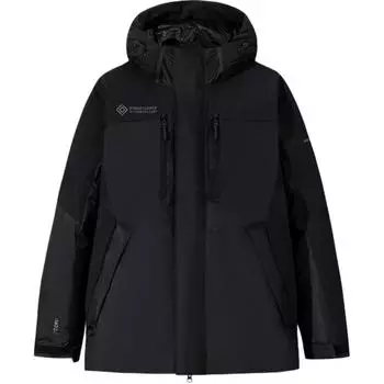 Anta Comfortable Casual Simple Hooded Zipper Down Jacket Men Outerwear Basic-Black 152510904-4 M