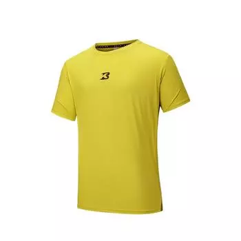 Anta Comfortable Casual Simple Letter Print Quick-Dry Round Neck Short Sleeve T-Shirt Men Tops Fabric-Green 152535103-1 L
