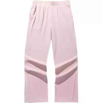Anta Comfortable Casual Simple Loose Straight High-Waisted Knitted Sports Pants Women bottoms Soft-Pink 962517303-1 XS