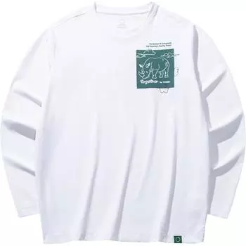 Anta Comfortable Casual Simple Round Neck Pullover Long Sleeve Knit Sweater Unisex sweater Snow-White 172446403G-1 M