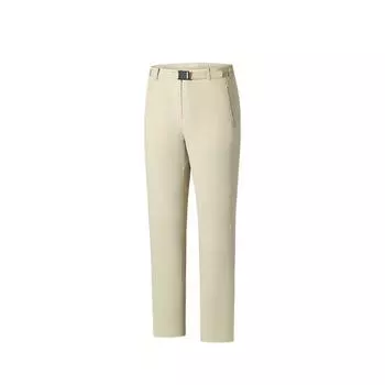 Anta Comfortable Casual Simple Solid Color Zipper Mid-Rise Sports Long Pants Women bottoms Khaki 162520507-1 S
