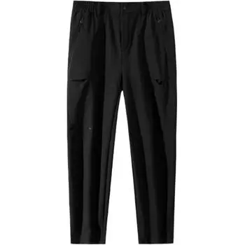 Anta Comfortable Casual Simple Straight Leg Fleece Knitted Sports Pants Men Bottoms Basic-Black 152440511-3 S