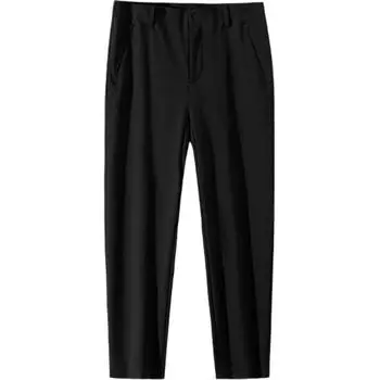Anta Comfortable Casual Simple Straight Leg Warm Knitted Sports Pants Men Bottoms Basic-Black 152440514-2 S