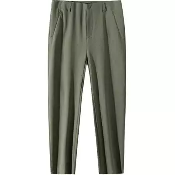 Anta Comfortable Casual Simple Straight Leg Warm Knitted Sports Pants Men bottoms Olive-Green 152440514-1 M