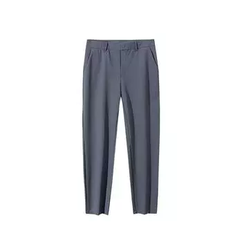 Anta Comfortable Casual Simple Straight Leg Zipper Sports Pants Men bottoms Gray 952517510-1 M