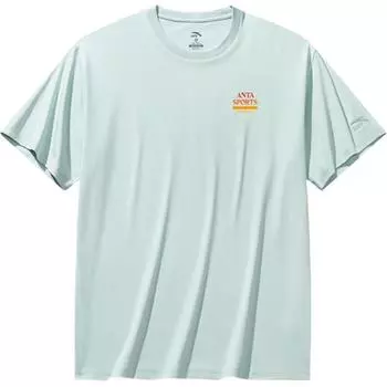Anta Comfortable Casual Simple Versatile Fashion Letter Print Loose Short Sleeve T-Shirt Men Tops Ice-Green 152538121-2 L