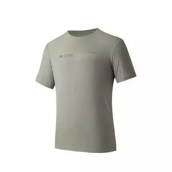 Anta Comfortable Casual Simple Versatile Moisture-Wicking Round Neck Short Sleeve T-Shirt Men Tops Gray 152527105-3 L