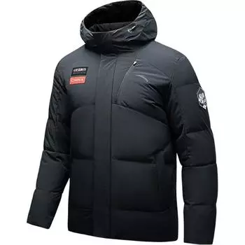 Anta Comfortable Casual Simple Warm Hooded Down Jacket Men Outerwear Basic-Black 152517915S-6 L