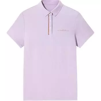 Anta Comfortable Casual Versatile Simple Letter Short Sleeve Polo Shirt Women tops Floral-Purple 162527119-3 S