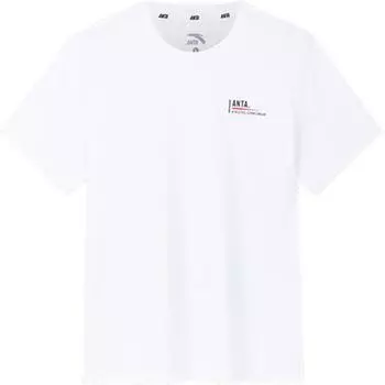 Anta Comfortable Knitted Round Neck T-Shirt Men Tops Pure-White 152427121-1 3XL