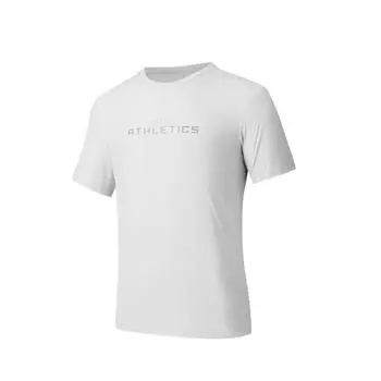 Anta Comfortable Letter Round Neck Simple Versatile Quick Dry Sports Short Sleeve T-Shirt Men Tops Light-Sand-Gray 152527110-1 M