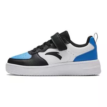 Anta Comfortable Lightweight Shock Absorbing Durable Low Top Kids Skate Shoes Kids Sneakers Black White Blue A332418004H-3 37