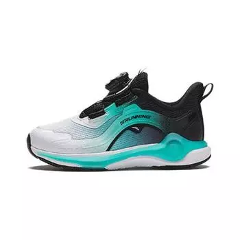 Anta Comfortable Lightweight Shock Absorbing Durable Low Top Kids Running Shoes Kids Sneakers Black White Blue 312419915-1 28